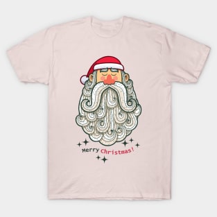 Merry Christmas Santa With Long Beard T-Shirt